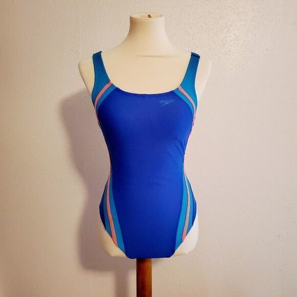 Speedo Blue One Piece Swimsuit Size 6 - Picture 2 of 12